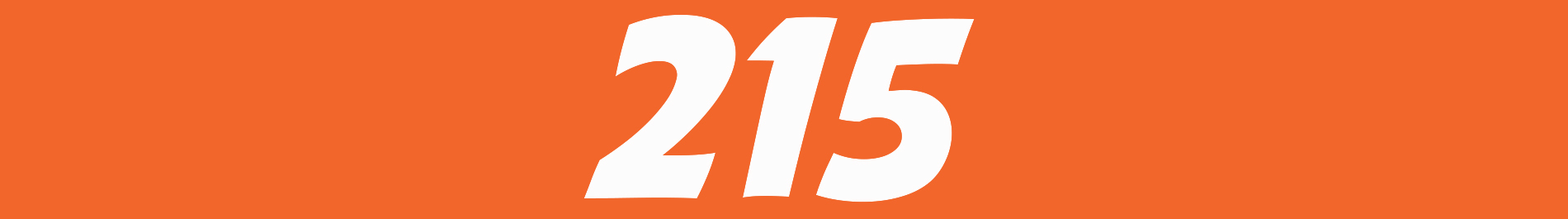 orange block with 215 number