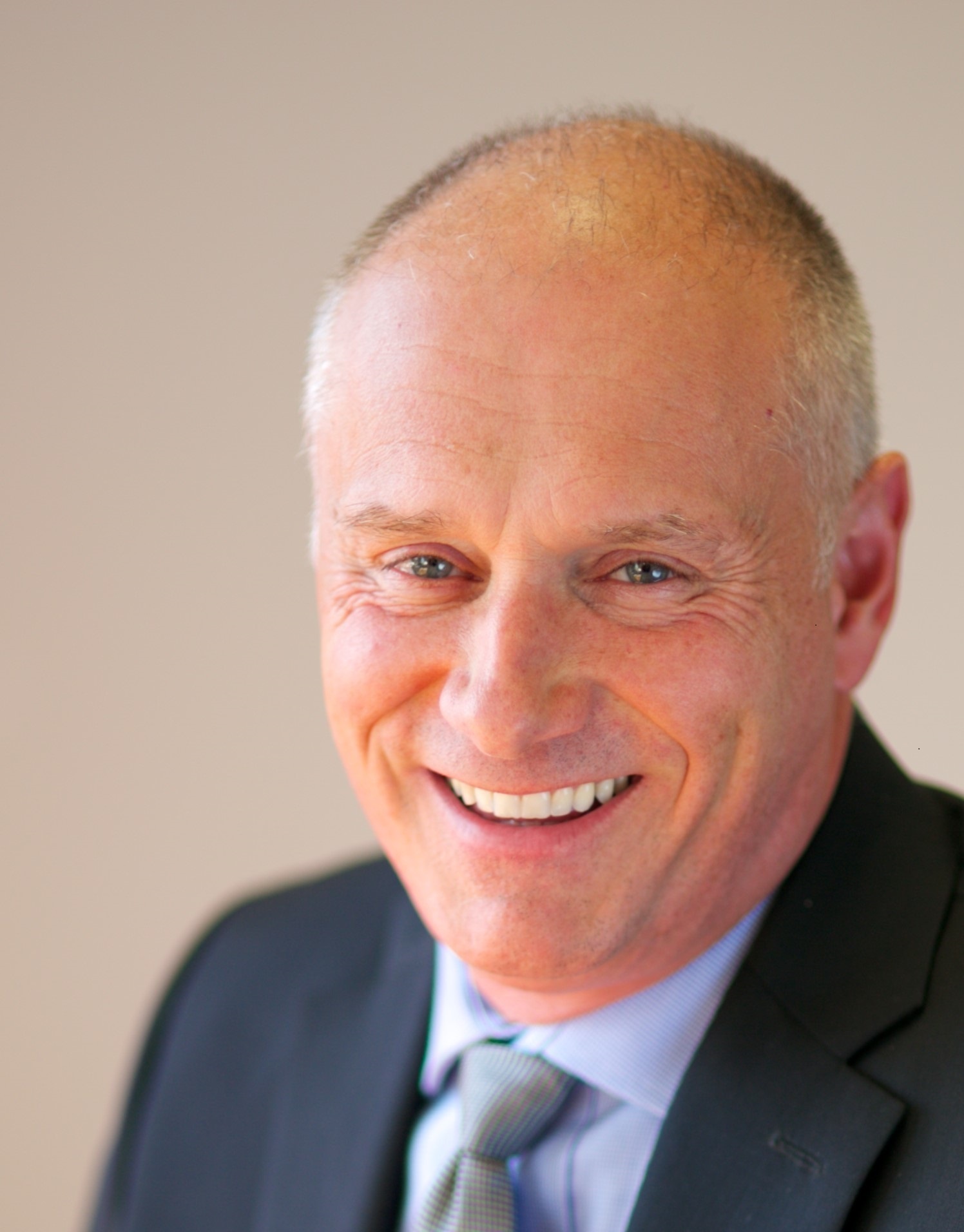 smiling white business man